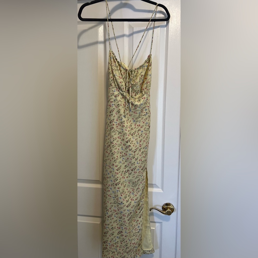 Floral Yellow Maxi Dress